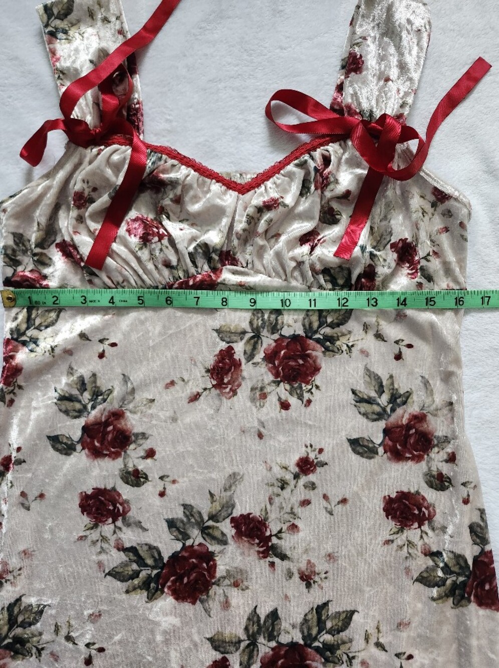 Vintage Like  Romantic Coquette Whimsical  Floral Velvet Maxi Dress ‎ Small - Picture 8 of 11